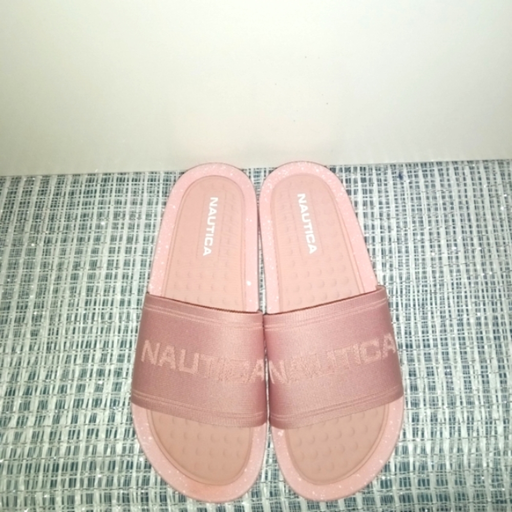 Nautica Soft Pink Slides as 10